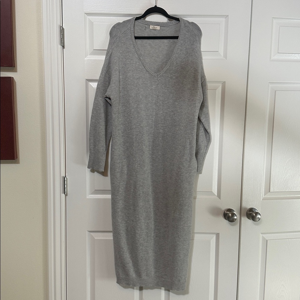 NWOT Elan Sweater Dress Gray Large